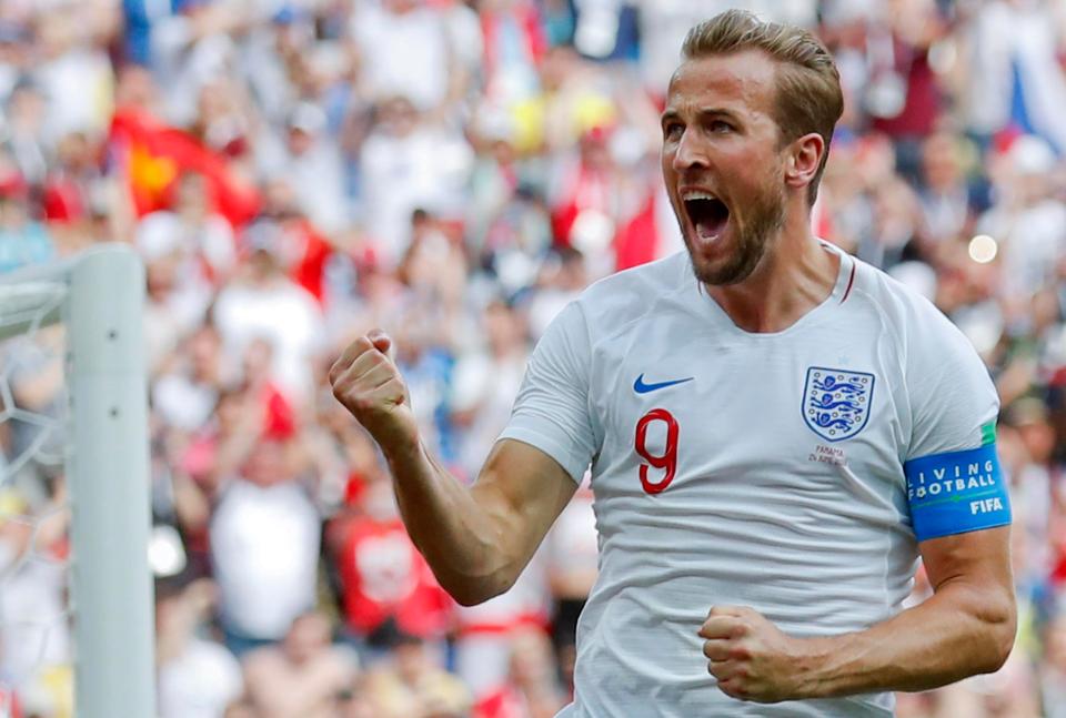  Harry Kane netted twice for England against Panama in the first half