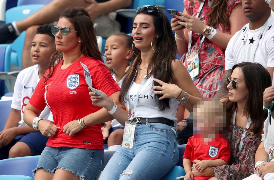  Rebekah Vardy basked in the heat as England Wags enjoy the dominant win