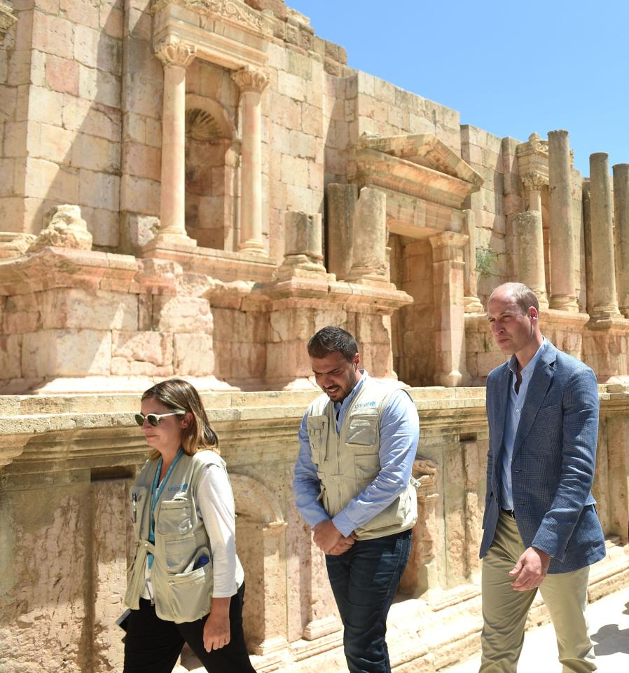  Prince Williams was on a tour led by the Jordanian Prince Al-Hussein bin Abdullad II