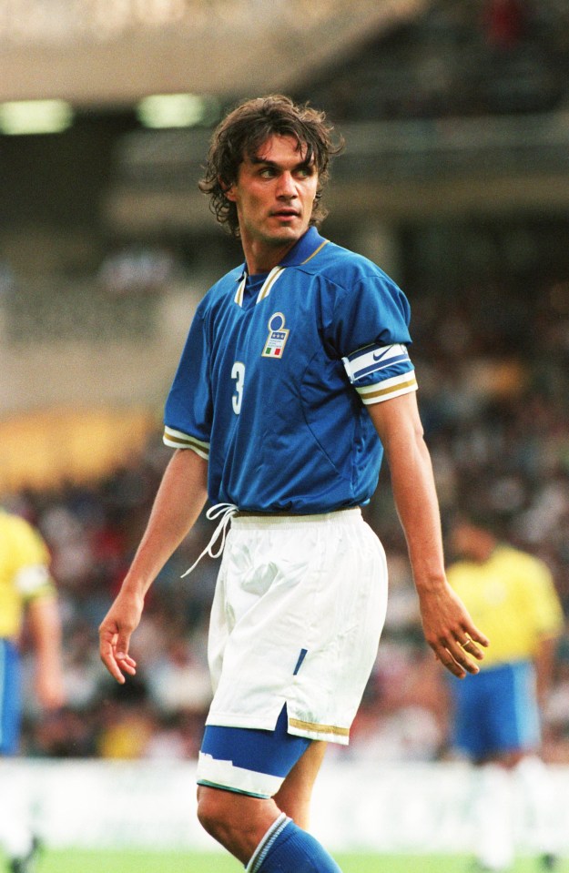 Paolo Maldini won an impressive 127 caps for Italy before his international retirement