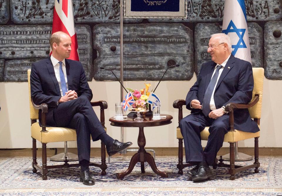  The Duke of Cambridge had an audience with the President Reuven Rivlin of Israel