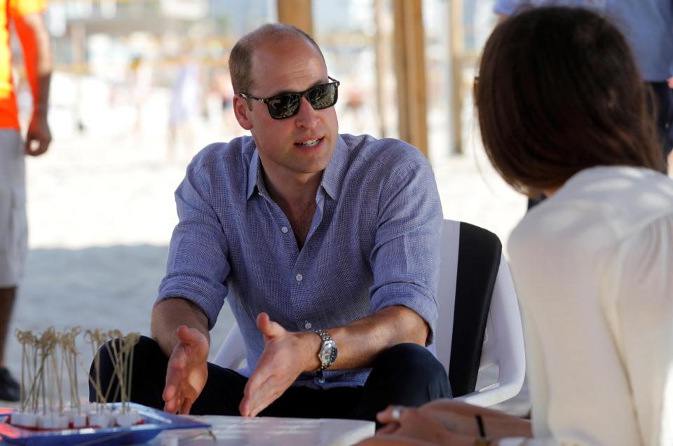  Prince William was asked to bring a 'message of peace' to Mahmoud Abbas