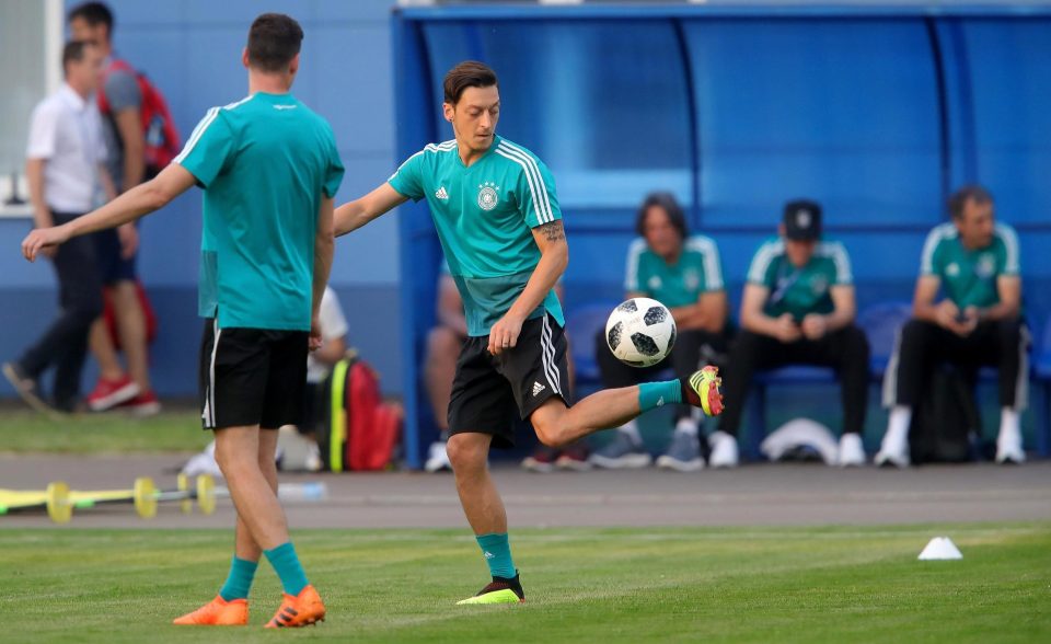  Mesut Ozil is set to be left out of Germany's team to face South Korea