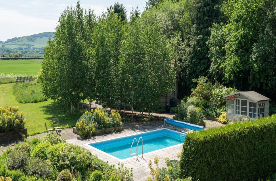  The property also includes a heated swimming pool