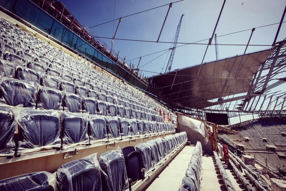  Up to 25 per cent of the seats inside the stadium have been ripped out in a major blunder