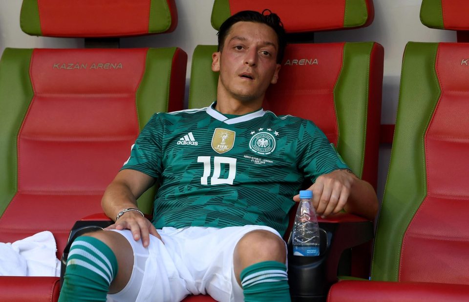  A shellshocked Mesut Ozil looks crestfallen with defeat to South Korea