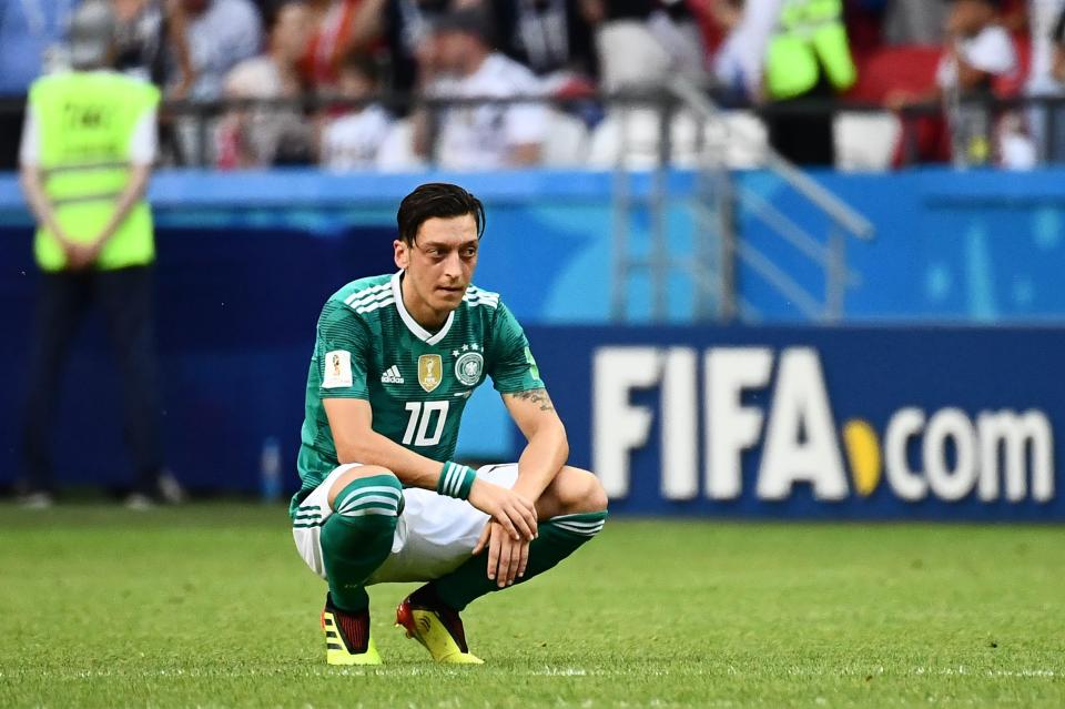  Mesut Ozil and Co. are heading home after losing to South Korea on Wednesday