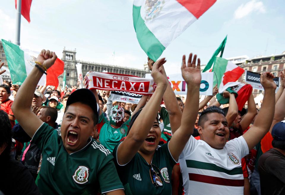  Mexico fans were in jubilant mood as their team progressed to the World Cup knockouts