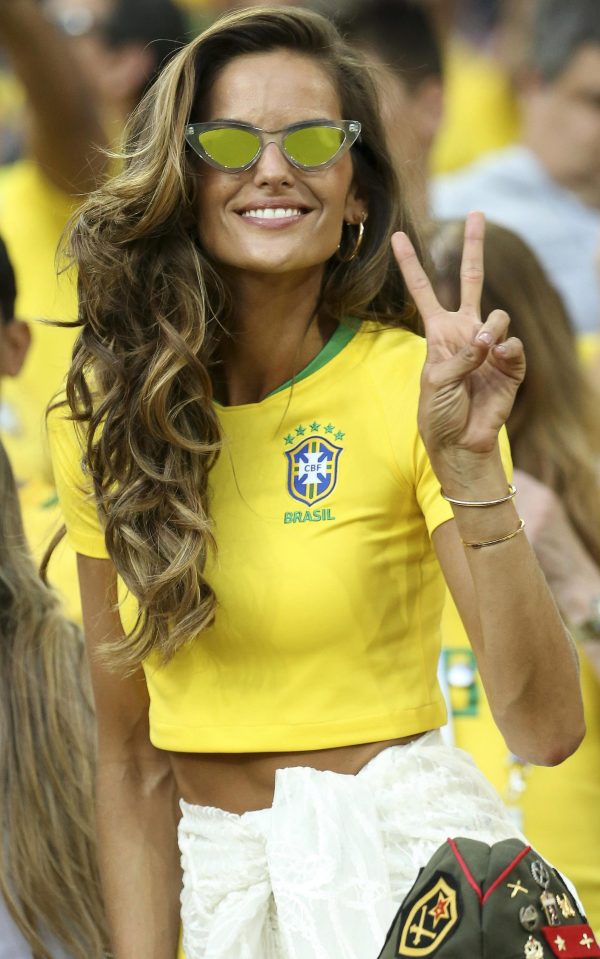  Izabel Goulart was out in the crowd showing support for Brazil