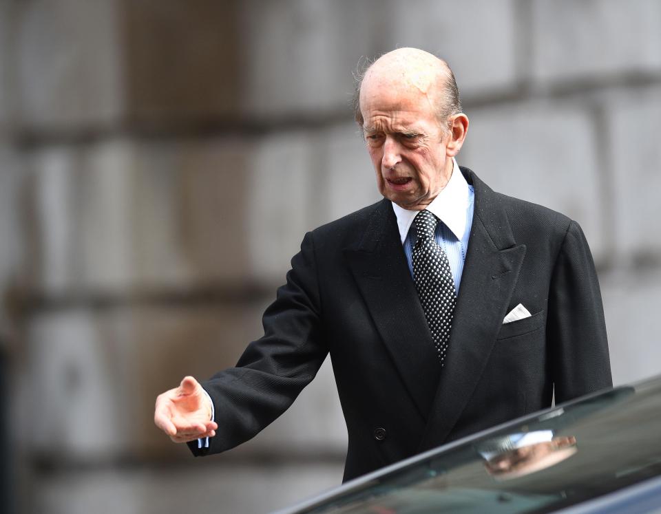  The Duke of Kent arrives for a service to mark the 200th anniversary of the Most Distinguished Order of St Michael and St George at St. Paul's Cathedral in London