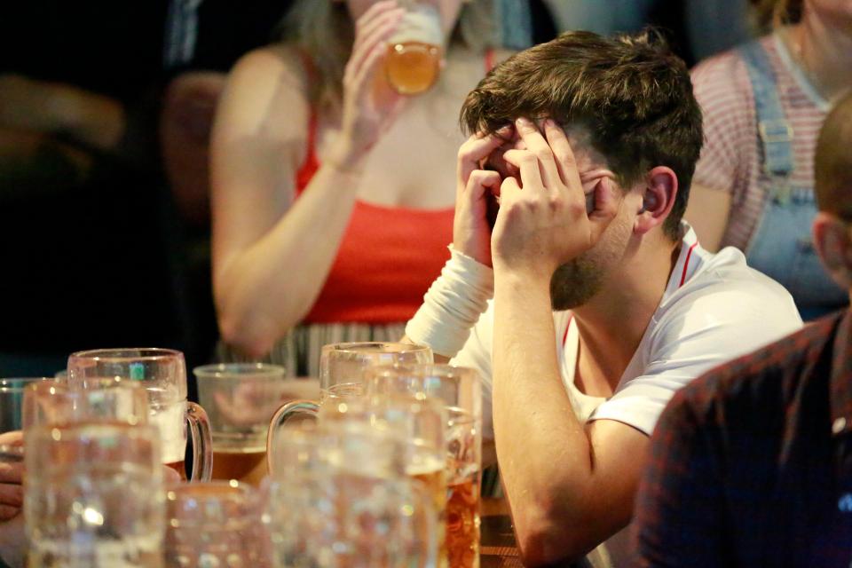 The tension was too much to bear for some fans, or maybe it was the beer on offer