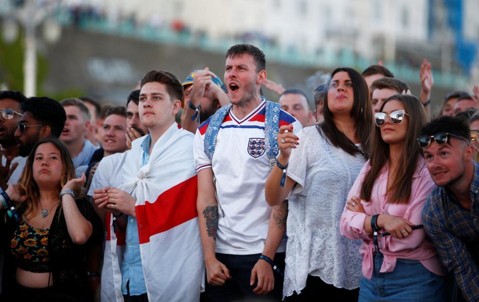 Fans in Brighton can't believe it as England cannot fathom a good enough chance to win the clash