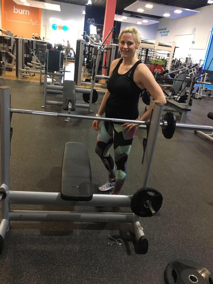 Charlotte in the gym