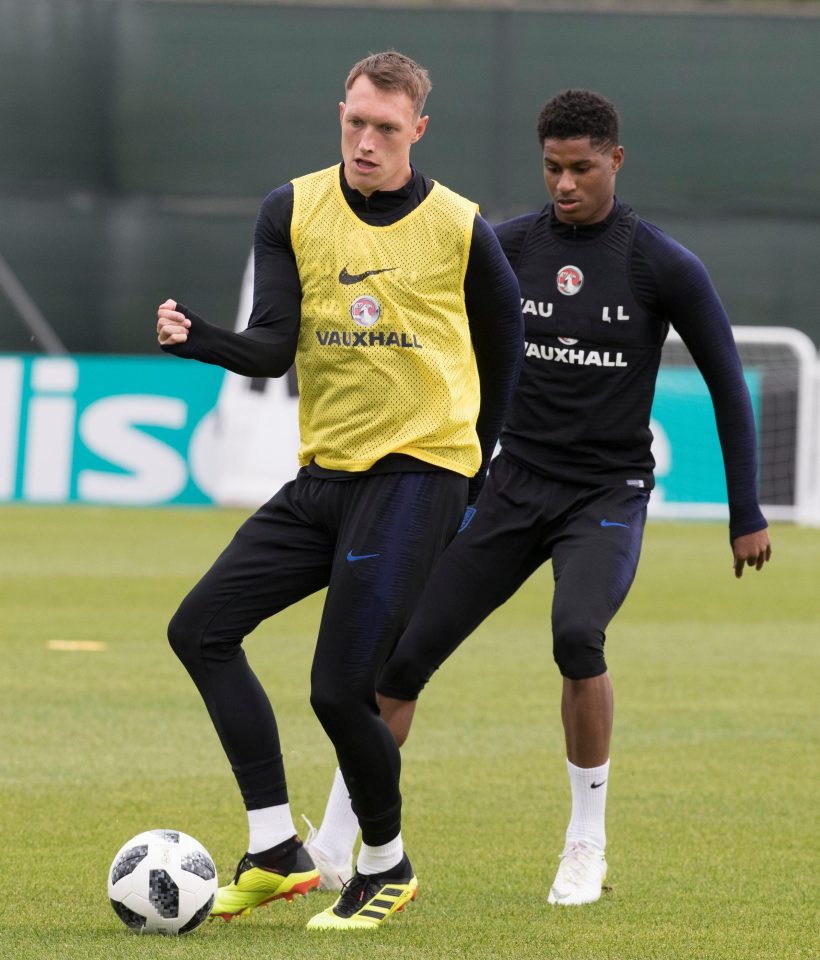  Old Trafford team-mates Phil Jones and Marcus Rashford are likely to be on the bench when England take on Colombia in the KO phase