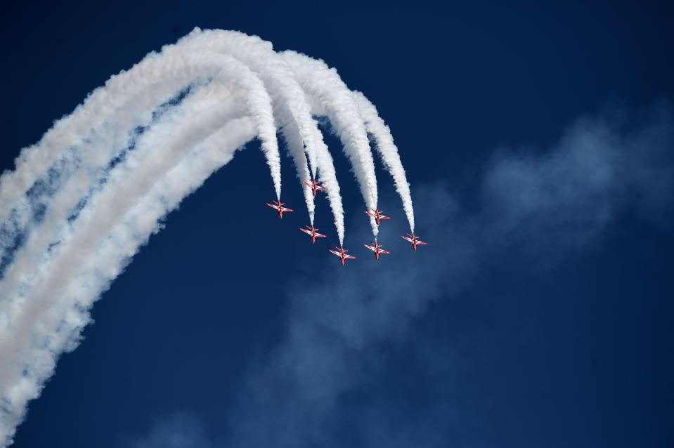 The Red Arrows wowed crowds celebrating Armed Forces Day in north Wales