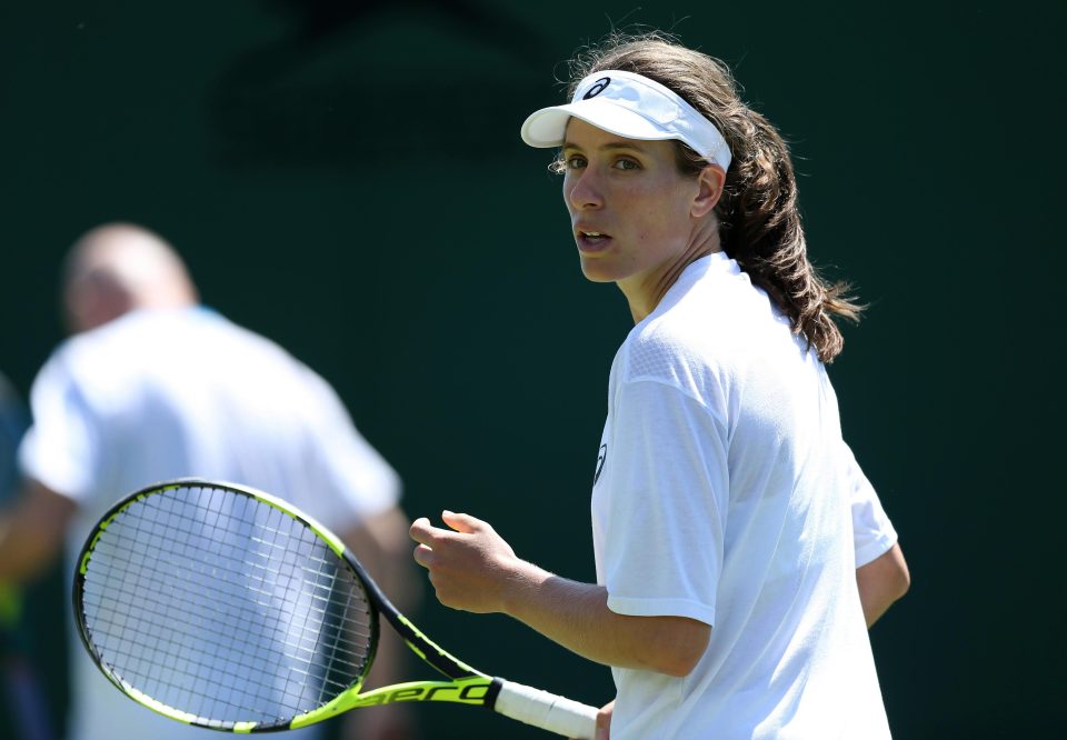  The British star was at Wimbledon today to begin her prep for the tournament