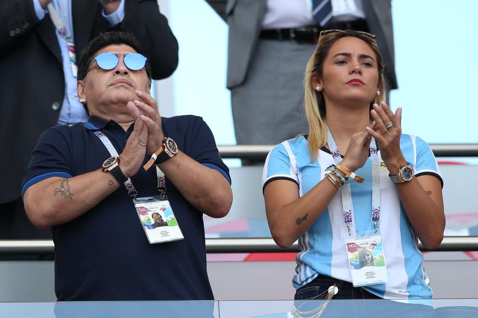  Maradona's girlfriend Rocio Oliva is 30 years his junior