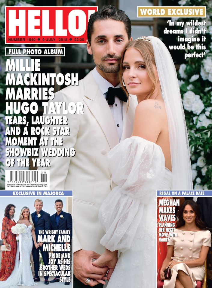 Millie Mackintosh and Hugo on the cover Hello! mag