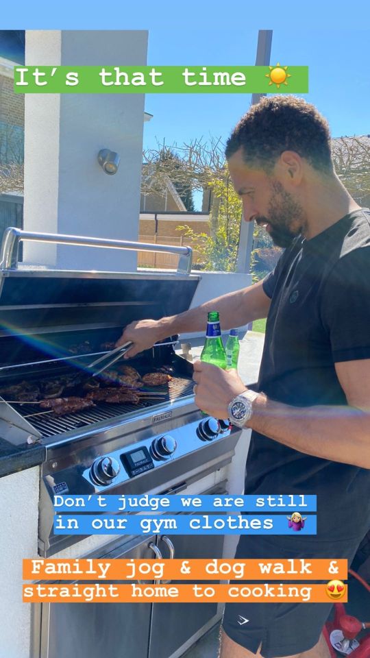  The family have a BBQ area outside