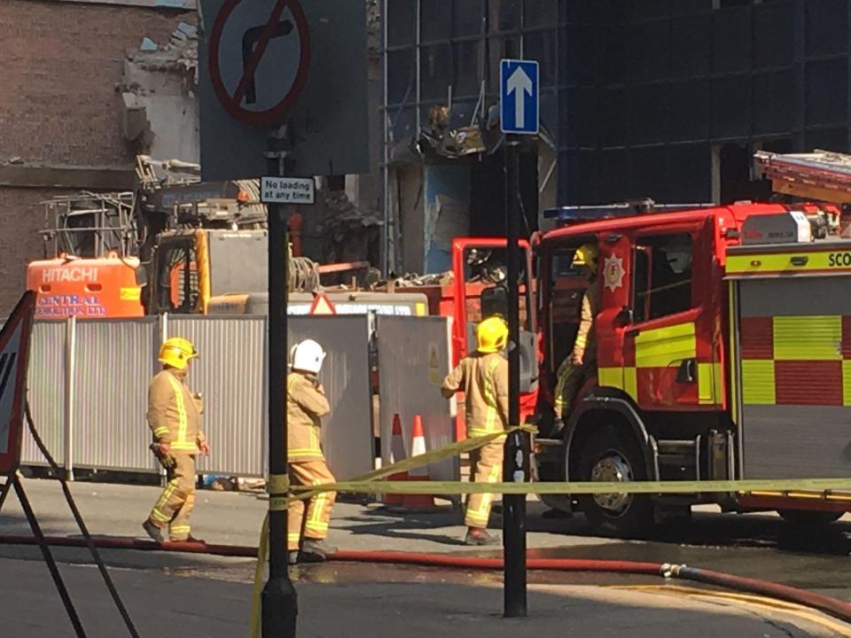  Four fire crews were called to the scene of the blaze this morning