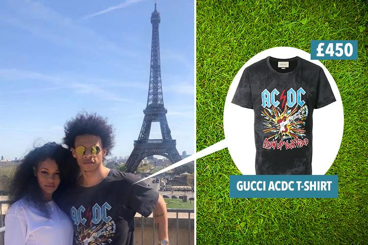  Leroy Sane on a trip to Paris with girlfriend Candice Brooker