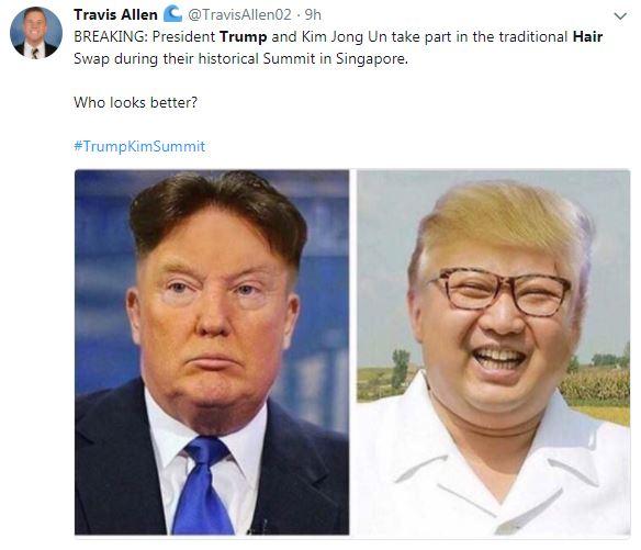 Jokers on Twitter had a field day mocking both Trump and Kim