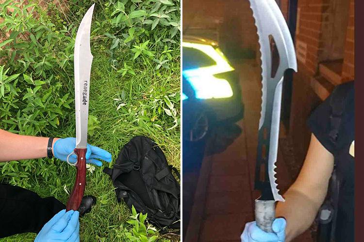  Two knives recovered by police in south east London