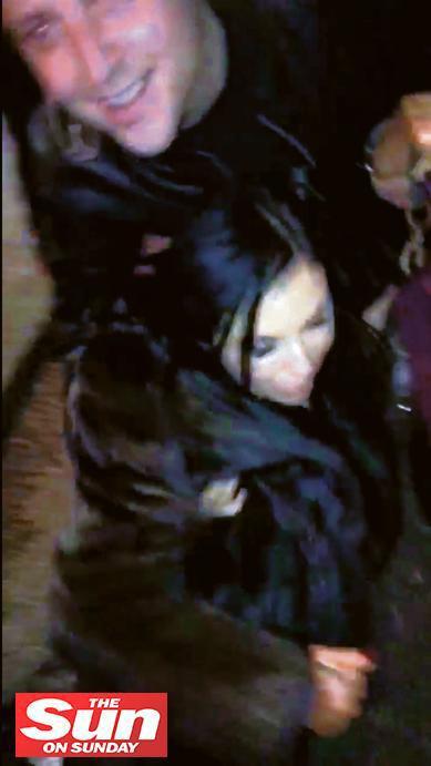  Footage showed Jessie Wallace struggling to walk during a night out in Soho earlier this year