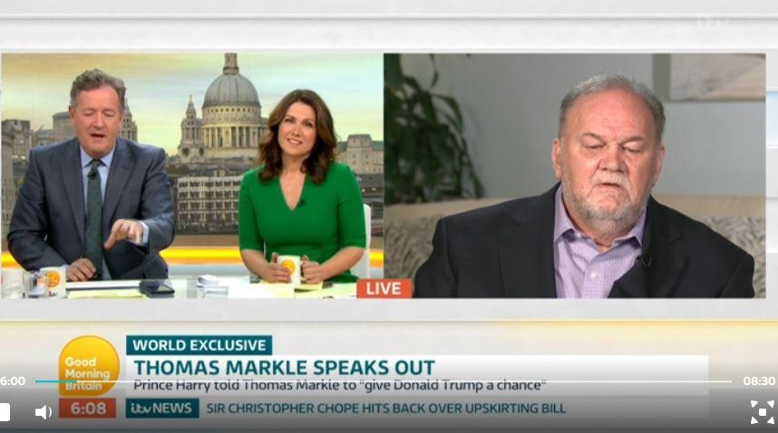  He spoke to Piers Morgan and Susanna Reid this morning