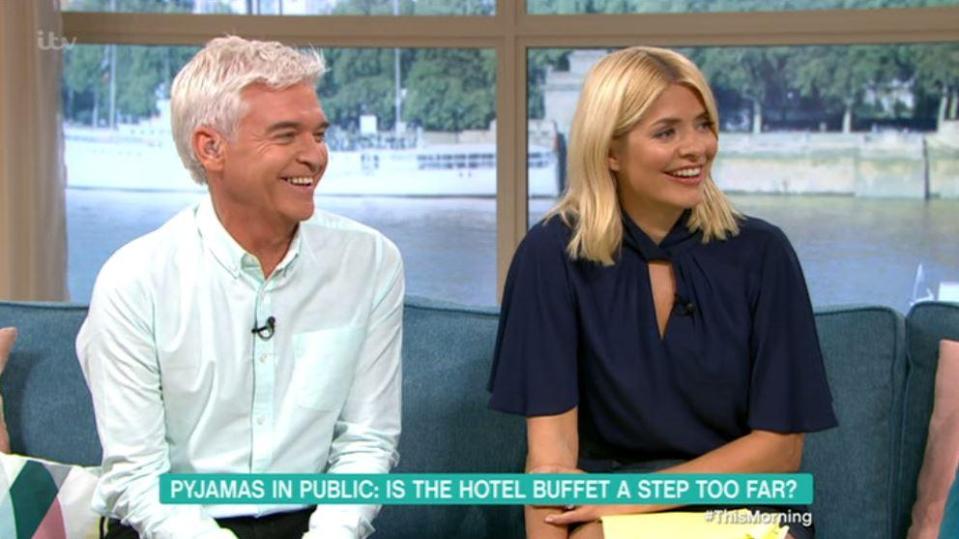  The mum-of-two amused hosts Philip Schofield and Holly Willoughby with her laid-back attitude