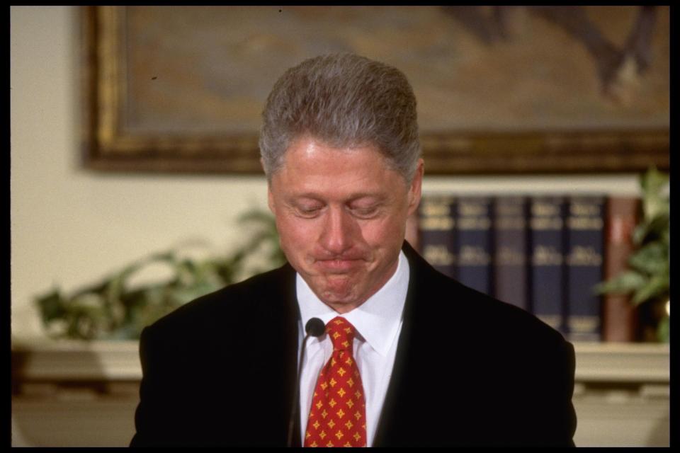  Clinton emphatically denied having the affair in 1998 before his lies were exposed