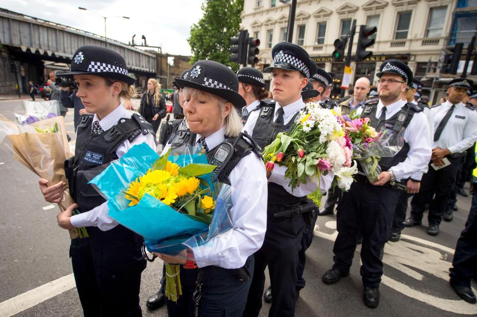  The couple say they couldn't leave PC Guenigault - even in the face of such danger to their own lives - as they feared he would die