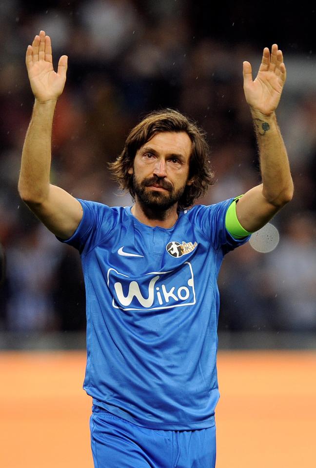  Italian legend Andrea Pirlo was named in the midfield