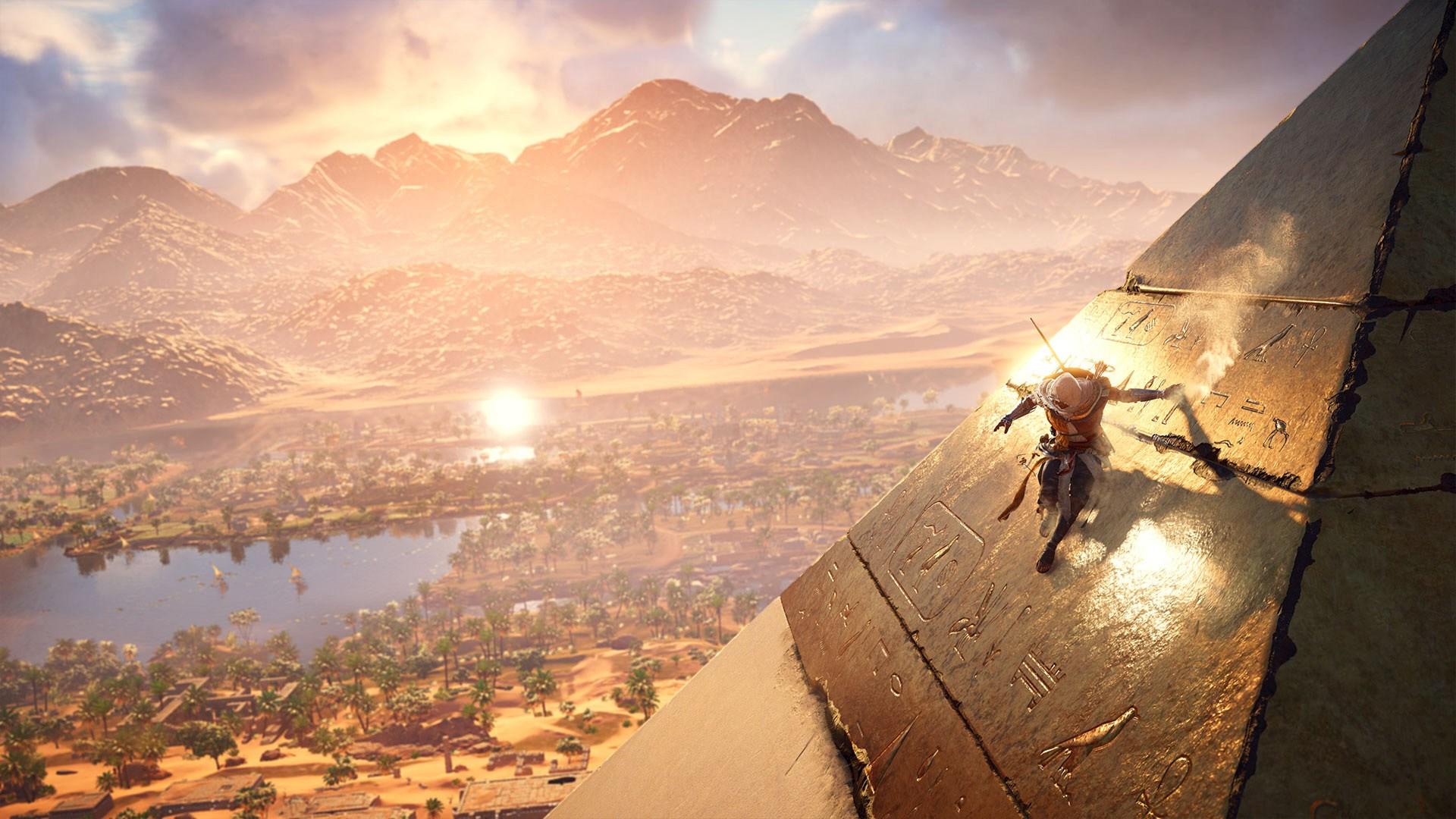 Yes, you can climb the Great Pyramid of Giza in this game