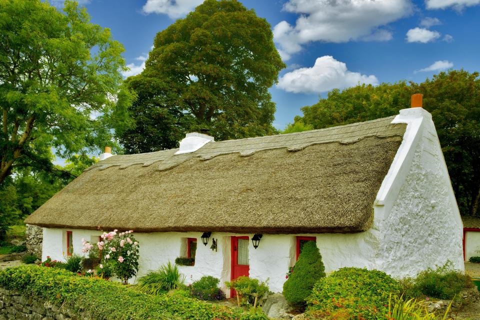  People were smaller when this thatched cottage was built, some time before the 17th century, explaining the tiny doorways