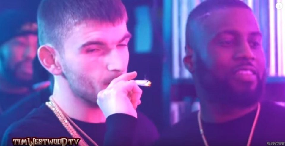  Several of the videos show rappers smoking in the studio