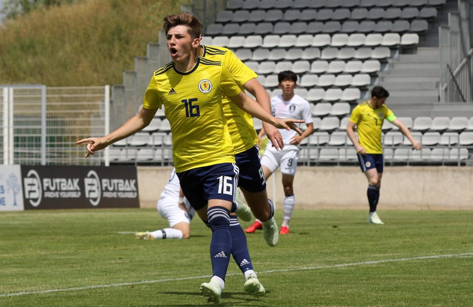  Billy Gilmour celebrates his wonder goal in the Toulon Tournament