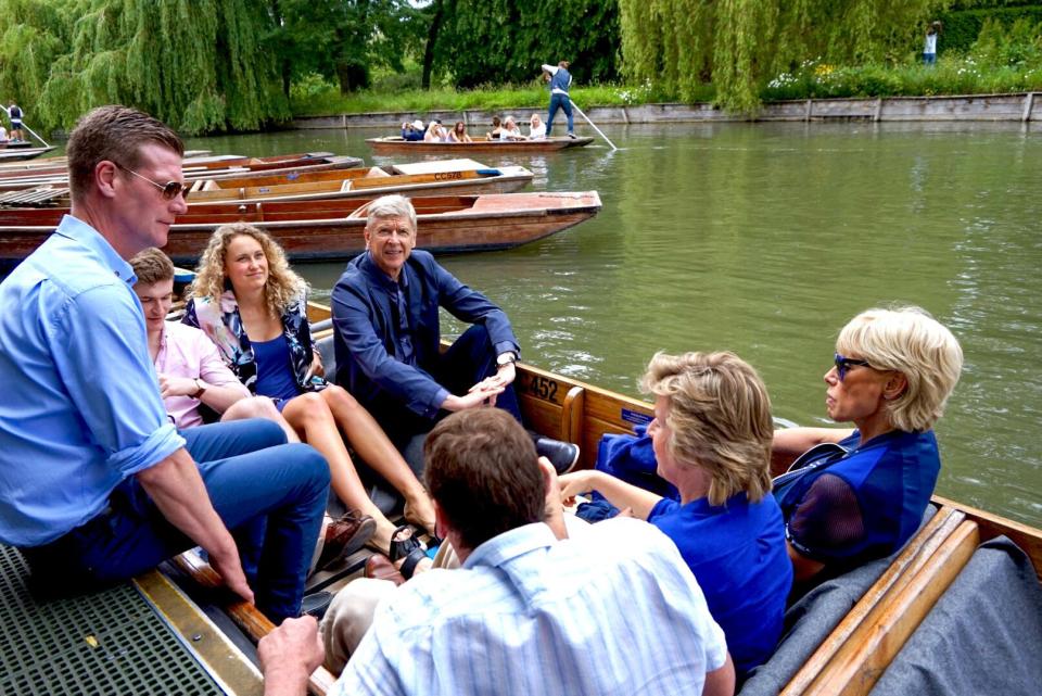  Wenger sat next to daughter Lea, who graduate from Cambridge in a ceremony last June