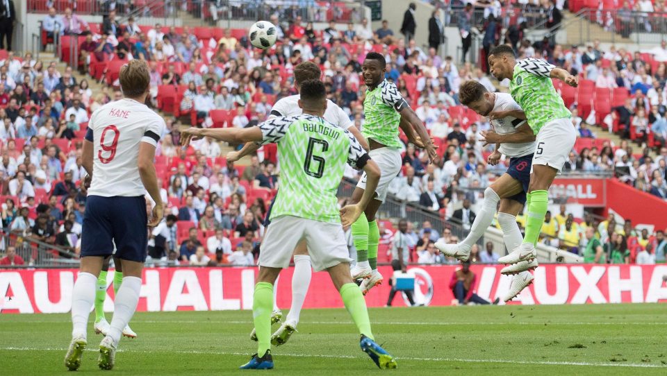  Chelsea defender Gary Cahill opened the scoring for England against Nigeria