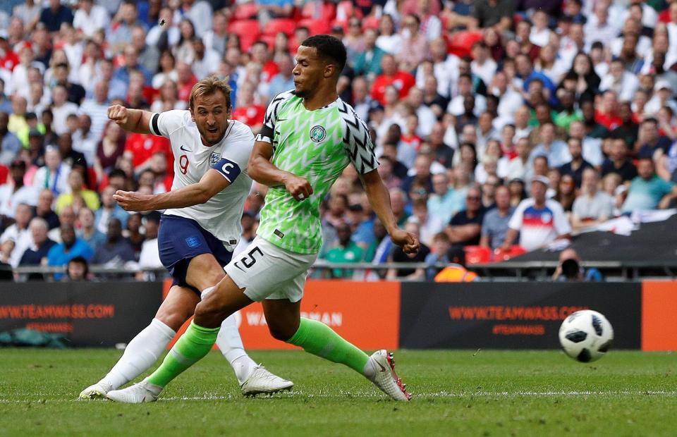  Harry Kane doubled England's lead just before the break for his 13th international goal