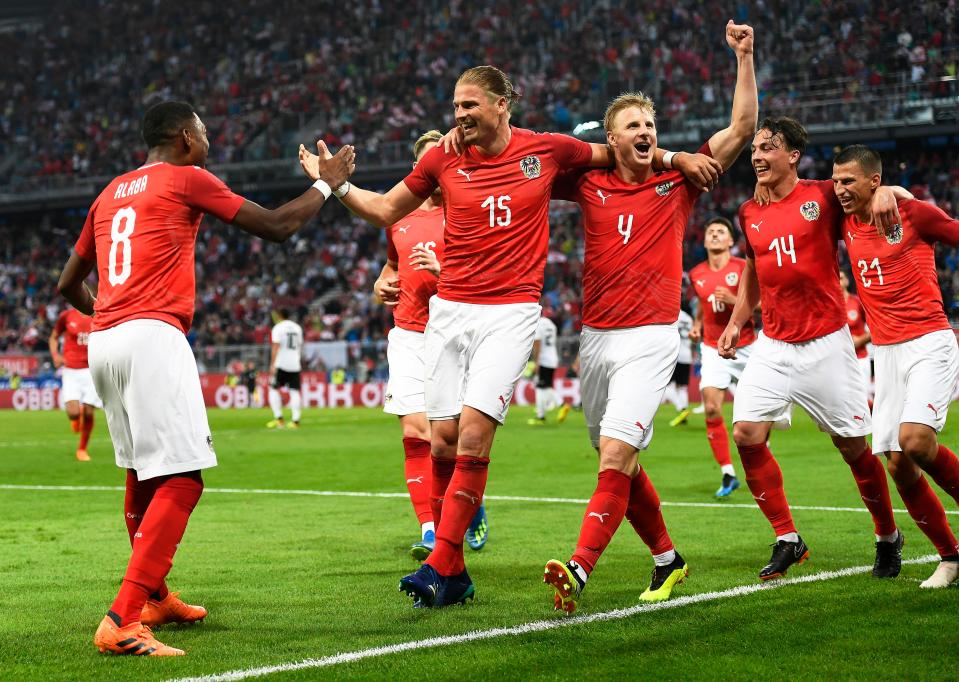  Martin Hinteregger celebrates after bagging the equaliser