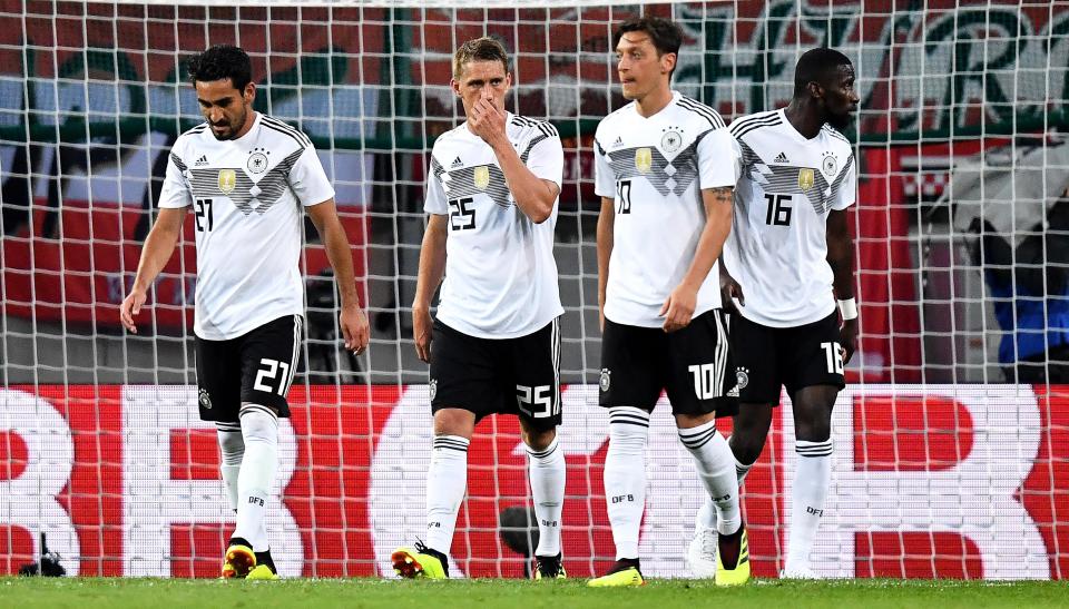  Germany were stunned by Austria in a World Cup warm-up