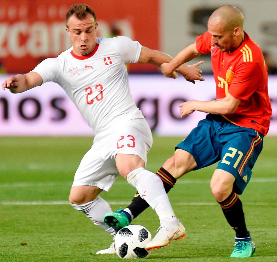 Xherdan Shaqiri in full flow for Switzerland