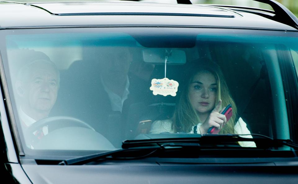  Fred and his girlfriend pictured arriving at Carrington