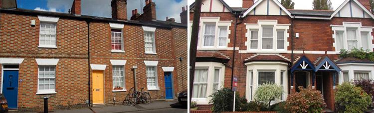  Can you guess which home is half a century older than the other?