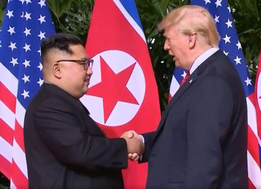 When Don met Kim... two of the world's most famous leaders and opponent speak face-to-face for the first time