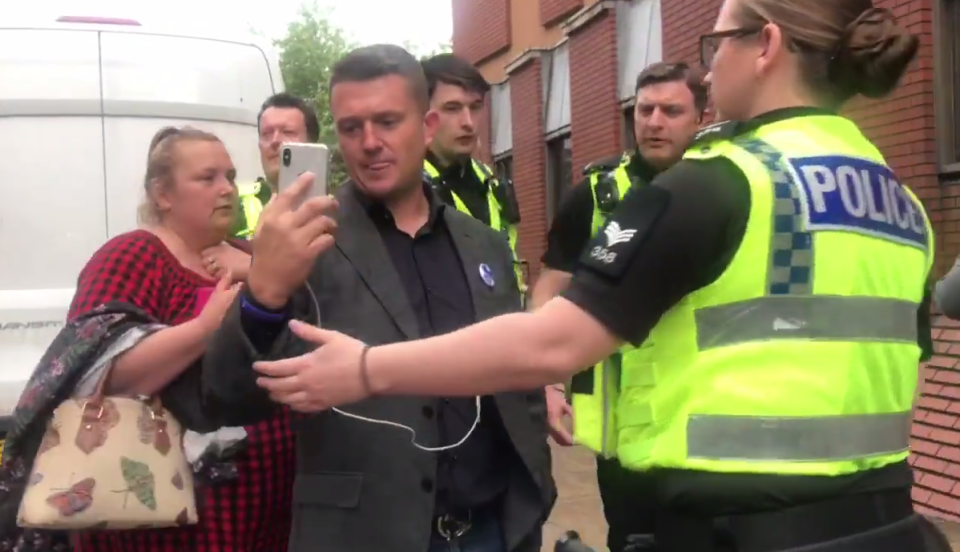 Tommy Robinson was arrested outside Leeds Crown Court last month for broadcasting details of an ongoing trial