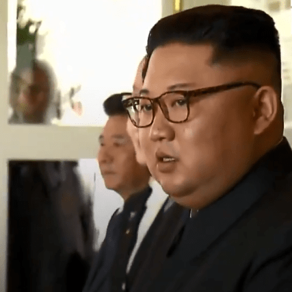  Kim clearly looked more bemused than amused by Trump's joke