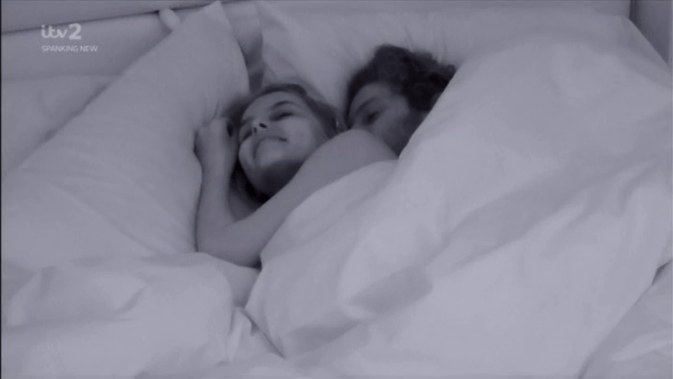 The couples were already cuddling up in bed on the first night