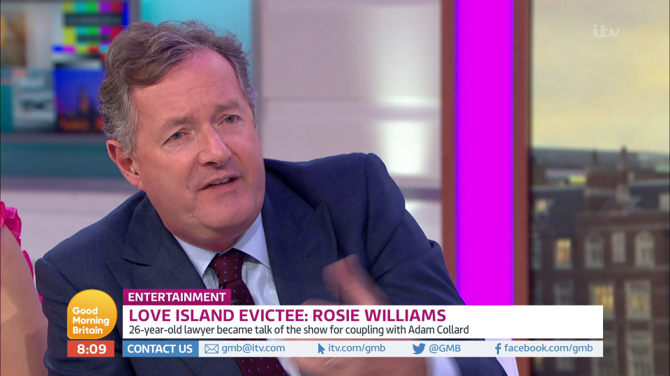  Piers slammed Rosie's view that she was empowering women